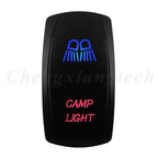 Waterproof 5 Pins SPST On/Off Rocker Switch Blue & Red Led 20A/12V 10A/24V Toggle Switch GPS for Cars,Trucks, RVs, Boats