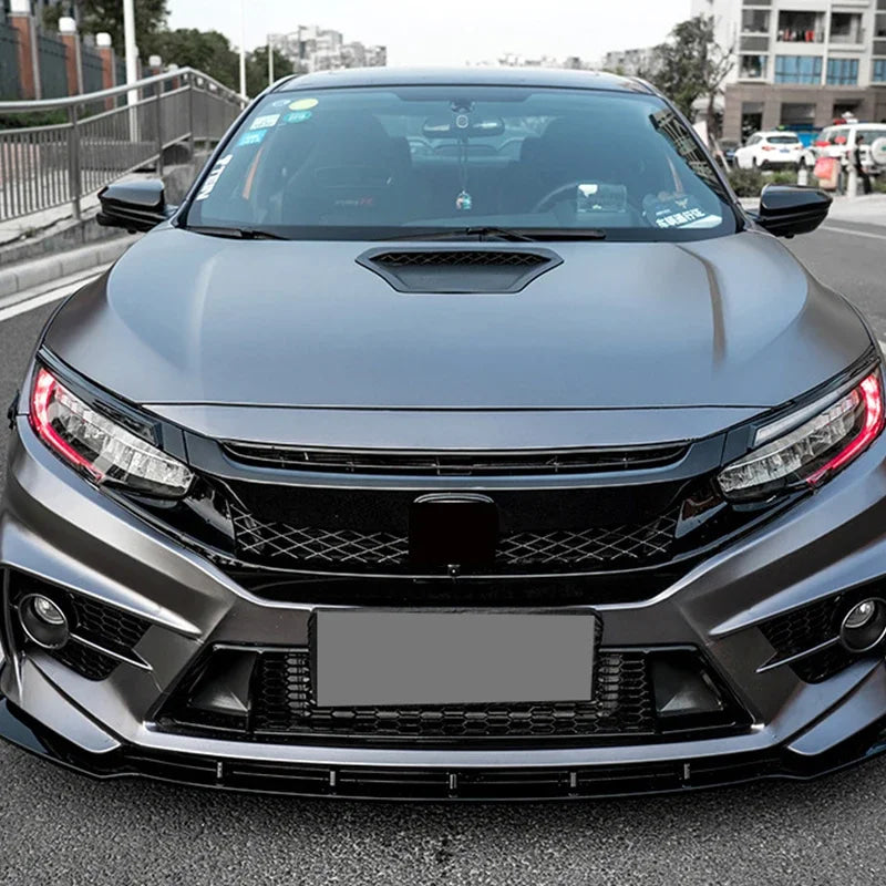For Honda Civic 10th Gen 2016-2021 Front Grille Racing Grill Net Car Grid Splitter Upper Bumper Hood Mesh Grills