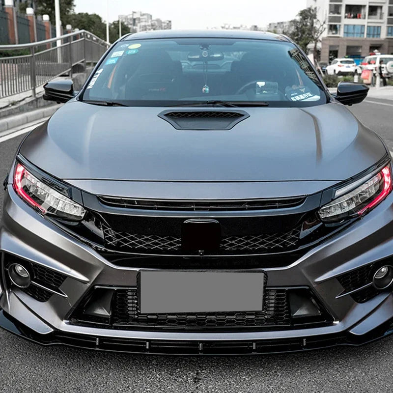 For Honda Civic 10th Gen 2016-2021 Front Grille Racing Grill Net Car Grid Splitter Upper Bumper Hood Mesh Grills