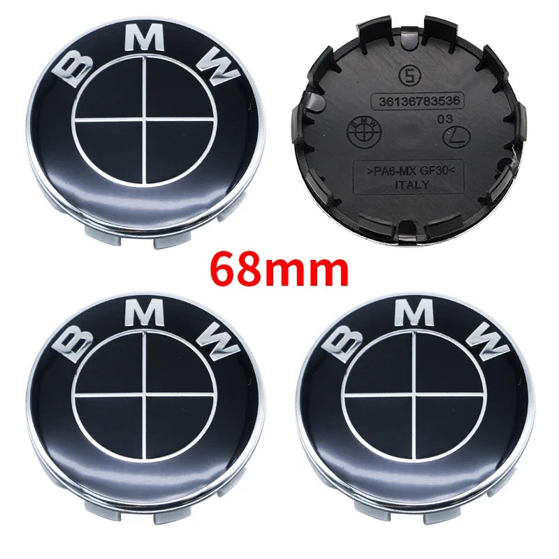 4Pcs 56mm 68mm Carbon Fiber Wheel Center Hub Caps 50th Anniversary Emblem for BMW M Power X5 E46 E90 F10 F30 G20