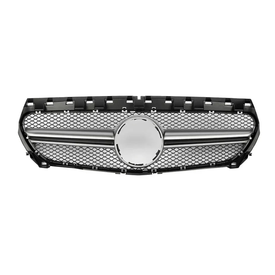 Chrome Silver AMG Style Front Bumper Grille For Mercedes Benz CLA-Class W117 2013-2019 CLA180 CLA200 CLA45 Front Grill Black