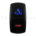 Waterproof 5 Pins SPST On/Off Rocker Switch Blue & Red Led 20A/12V 10A/24V Toggle Switch GPS for Cars,Trucks, RVs, Boats