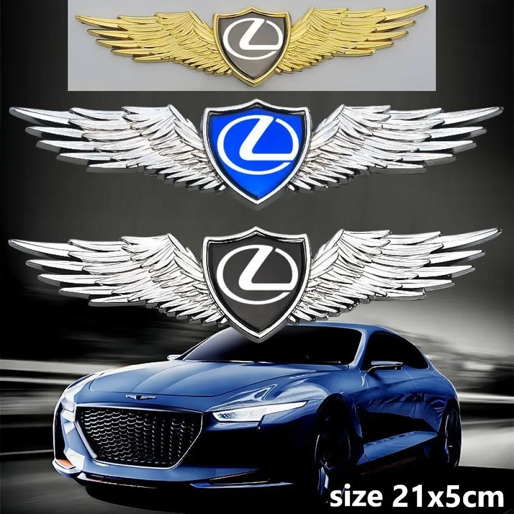 Front hood or Rear trunk Emblem Eagle wing Badge Stickers For Lexus CT200H IS250 ES LS LC NX UX RX RZ GX LX LM GX470 RX300 ES200