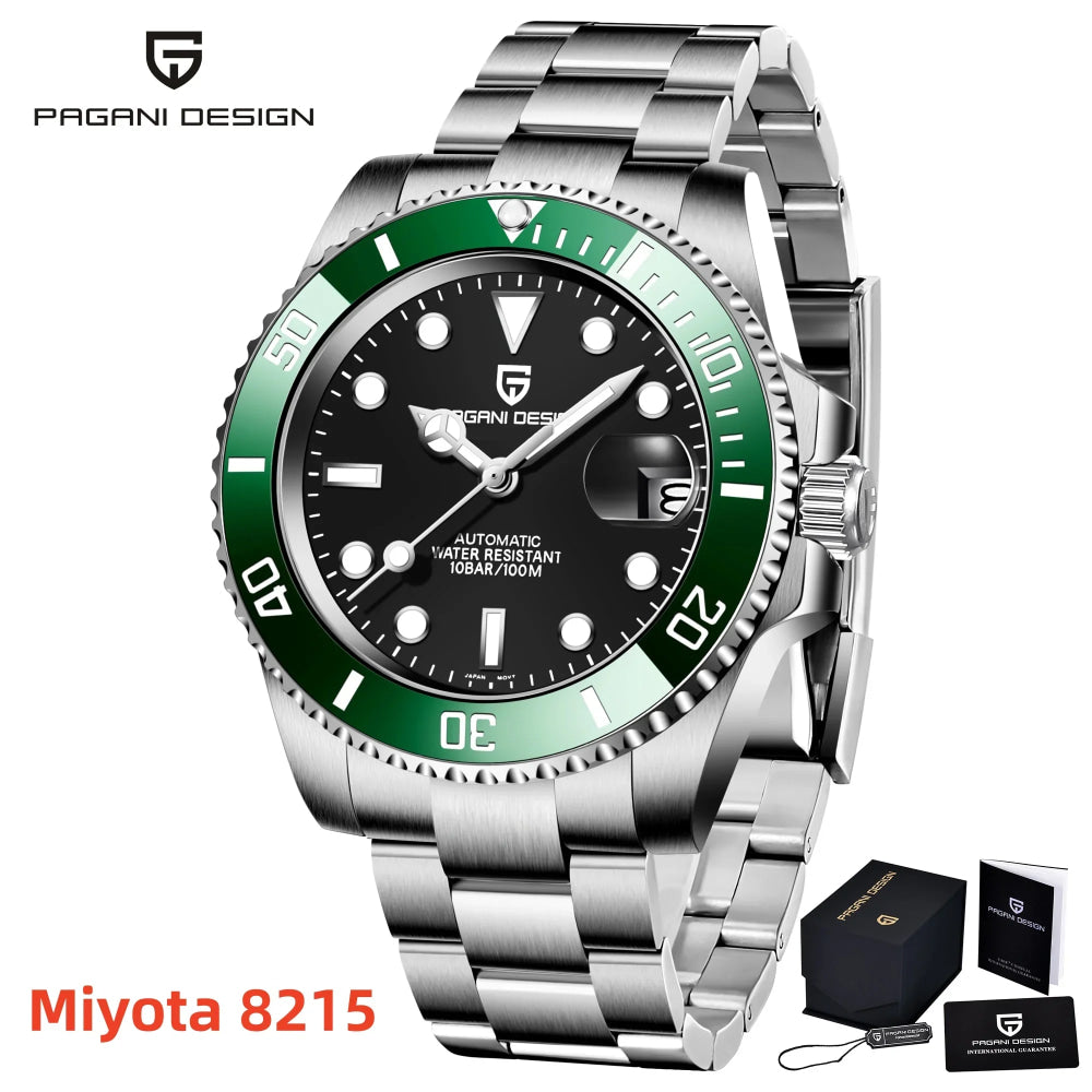 PAGANI Design 2026 New Men Automatic Mechanical Watches Miyota 8215 40mm Stainless Steel Waterproof Watch Relogio