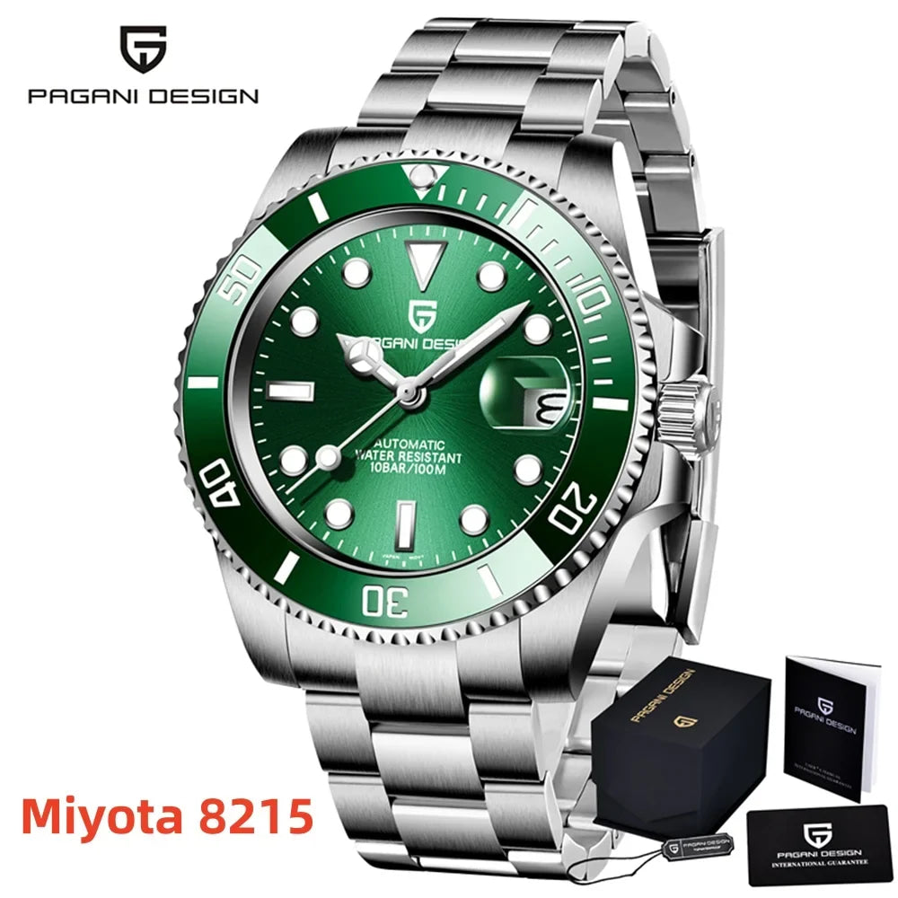 PAGANI Design 2026 New Men Automatic Mechanical Watches Miyota 8215 40mm Stainless Steel Waterproof Watch Relogio