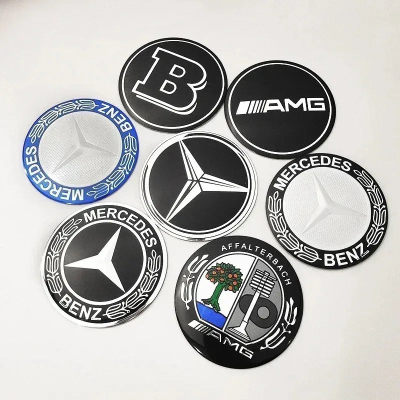 56mm 60mm 65mm 75mm Car Wheel Center Hub Caps Cover Rim Exterior Sticker For Mercedes Benz A B C E Class GLC GLK GLE GLA CLA GLB