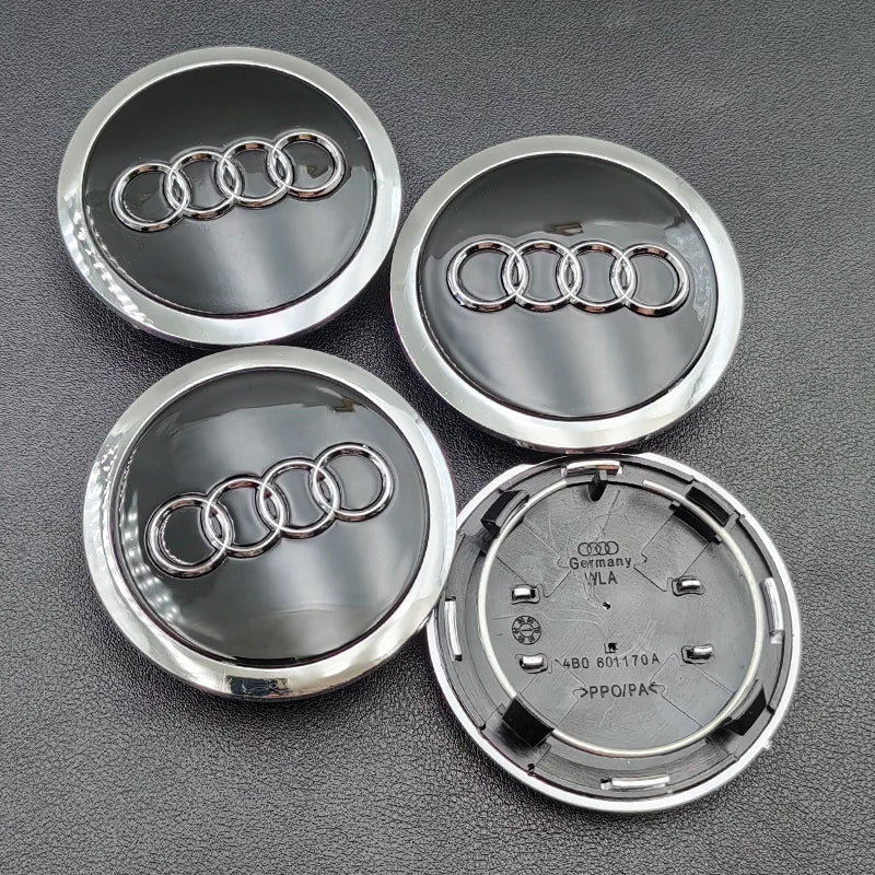4pcs 60mm 61mm 68mm  Audi Hub Caps Car Wheel Center Caps  For Audi A1 A2 A3 A4 A5 A6 A7 A8 S3 S6 Q3 Q5 Q7 Accessories