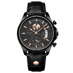 POEDAGAR Luxury Man Wristwatch Chronograph Date Waterproof Leather Men Watch Casual Quartz Men's Watches Sports Male Clock Reloj