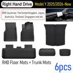 Floor Mats for Tesla Model Y 2025 2026 Juniper All Weather Trunk Mat Kick Pads Cargo Frunk Liners Seatback Protector Accessories