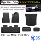 Floor Mats for Tesla Model Y 2025 2026 Juniper All Weather Trunk Mat Kick Pads Cargo Frunk Liners Seatback Protector Accessories