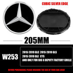 3D 185MM 205MM Front Grille Star Logo Emblem Badge Auto Accessories for Mercedes-Benz Amg C/B/E Class W205 W253 W213 GLC GLE
