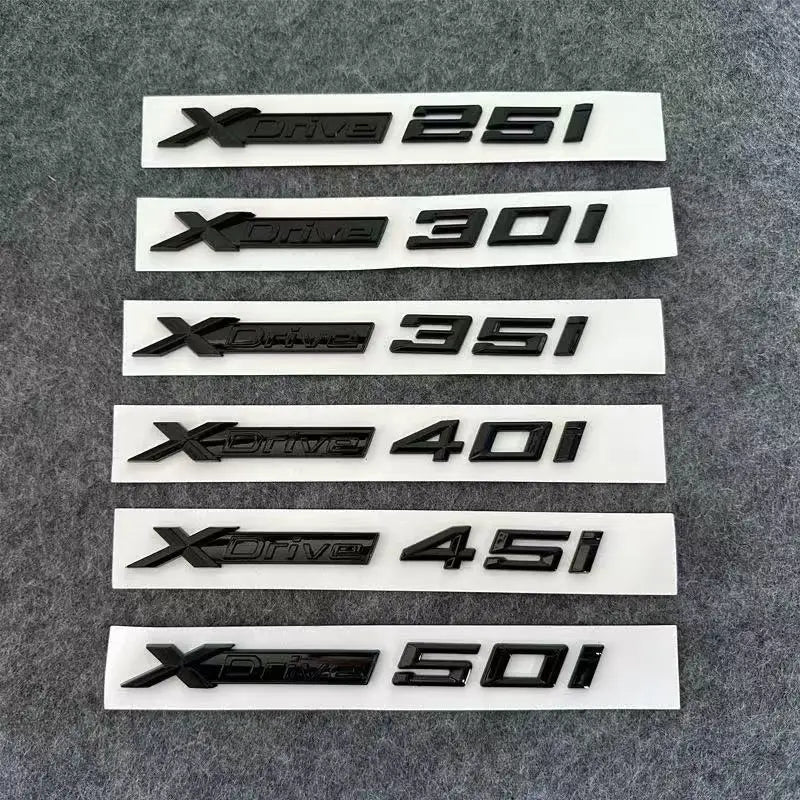 3D ABS Car Mudguard Trunk Emblem Sticker XDrive  20i 23i 25i 28i 30i 35i 40i 45i 48i 50i 55i Badge Decal Decor Fit for X3 X5