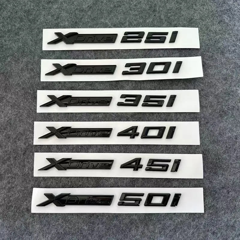 3D ABS Car Mudguard Trunk Emblem Sticker XDrive  20i 23i 25i 28i 30i 35i 40i 45i 48i 50i 55i Badge Decal Decor Fit for X3 X5