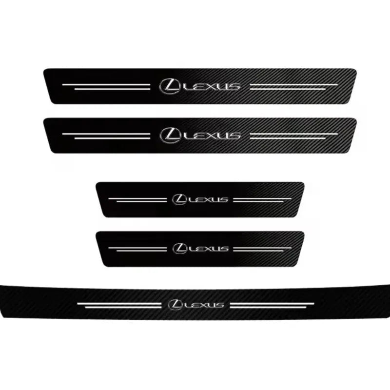 1/4/5Pcs Carbon fiber automotive parts car threshold stickers For Lexus F SPORT IS250 IS200 CT200h GS300 LS430 RX450h ERX400h