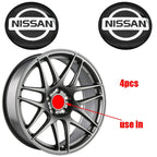 4pcs 3D 68mm 65mm Nissan new car emblem Wheel Center Hub Cap auto Rim refit dust-proof badge covers sticker styling accessories