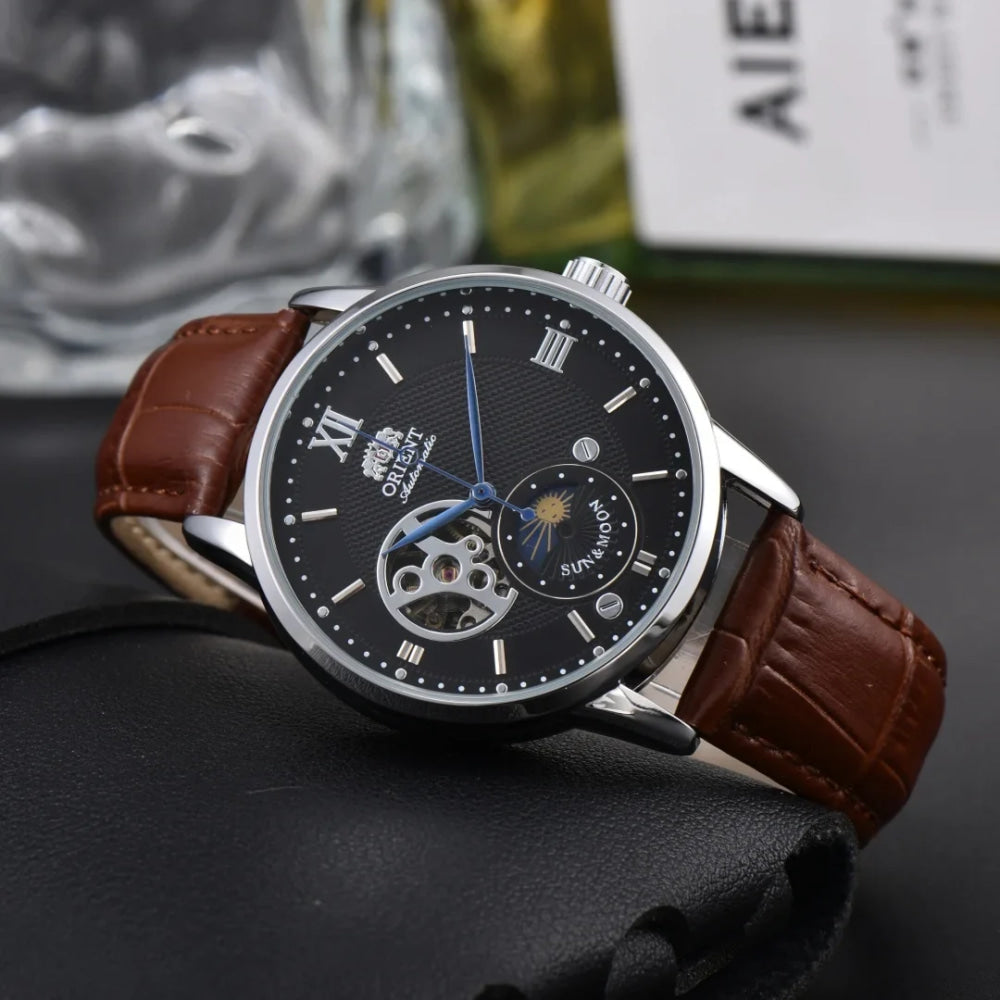 Mechanical Movement Unisex Watch Full Functionality World Time Ultra-Thin Orient Series