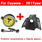 Car Stopwatch Panel Cover For Porsche Cayenne 958 chrono watch Interior Center Dashboard Clock Compass Modification Accessories