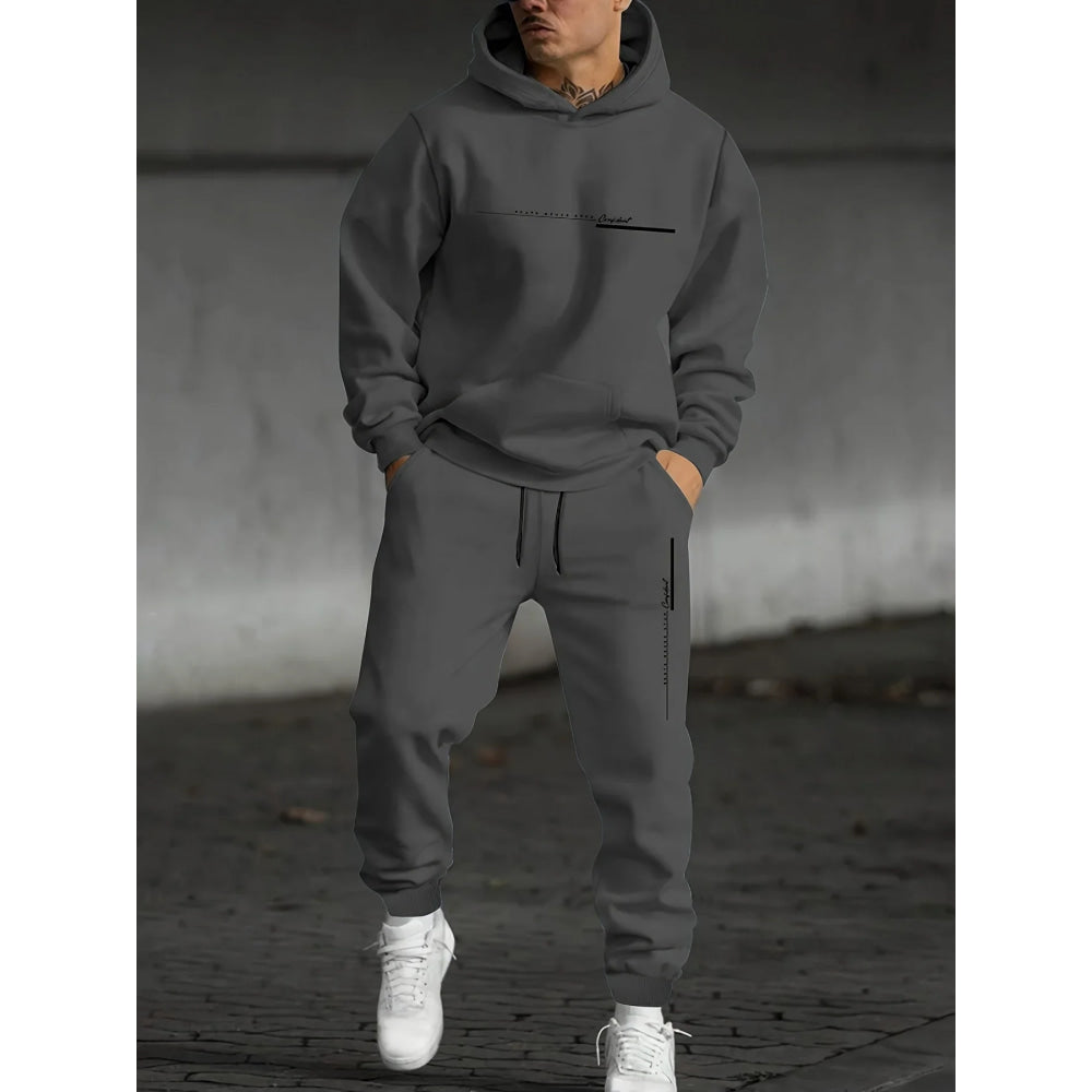 2025 Men's Fall Printed Hoodie and Jogger Set - Perfect for School Start Season men clothes tracksuit mens clothes funny suit