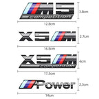 ABS Chrome car rear Trunk Emblem sticker styling power competition logo for BMW M M1 M2 M3 M4 M5 M6 M7 X7M X2M X3M X4M X5M X6M