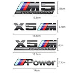 ABS Chrome car rear Trunk Emblem sticker styling power competition logo for BMW M M1 M2 M3 M4 M5 M6 M7 X7M X2M X3M X4M X5M X6M