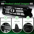 Front Grille Grill Compatible With 2012 2013 2014 2015 Toyota Tacoma Pickup Truck TRD Style Front Bumper Mesh Grill Assembly