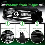 Front Grille Grill Compatible With 2012 2013 2014 2015 Toyota Tacoma Pickup Truck TRD Style Front Bumper Mesh Grill Assembly