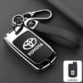 Leather Car Key Case Cover Protective Shell For Toyota Auris Camry RAV4 Avalon Yaris Verso 2012 2013 2014 2015 2016 2017 2018