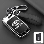 Leather Car Key Case Cover Protective Shell For Toyota Auris Camry RAV4 Avalon Yaris Verso 2012 2013 2014 2015 2016 2017 2018