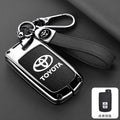 Leather Car Key Case Cover Protective Shell For Toyota Auris Camry RAV4 Avalon Yaris Verso 2012 2013 2014 2015 2016 2017 2018