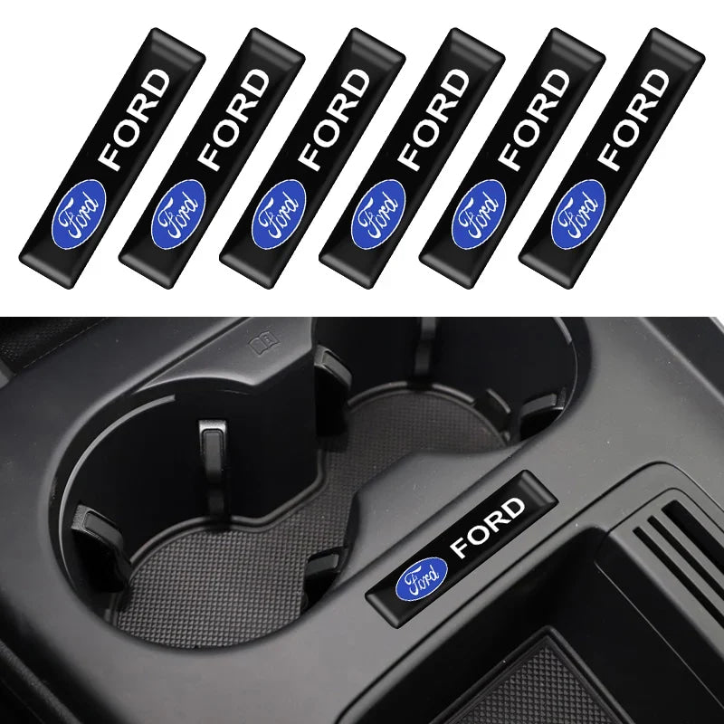 10Pcs 3D Car Styling Epoxy Emblem Badge Stickers Goods Auto Accessories For Ford Focus mk2 mk3 Fiesta Fusion Ranger Mondeo Kuga