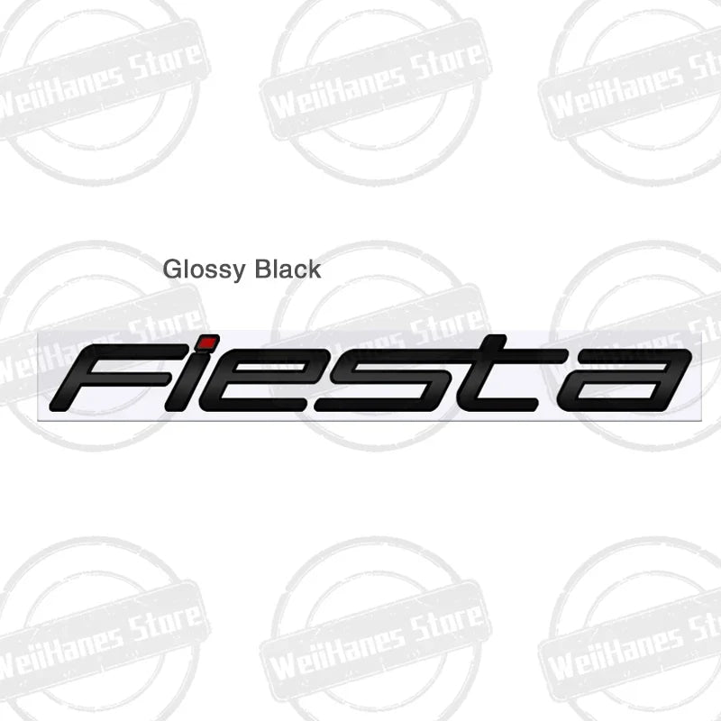 Metal 3D For Ford Fiesta Edge Badge Letter Logo Car Rear Trunk Body Sticker Emblem Glossy Black Accessories
