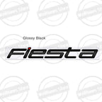 Metal 3D For Ford Fiesta Edge Badge Letter Logo Car Rear Trunk Body Sticker Emblem Glossy Black Accessories