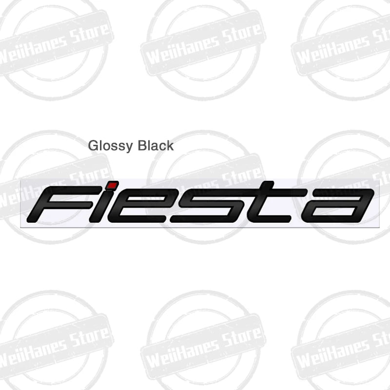 Metal 3D For Ford Fiesta Edge Badge Letter Logo Car Rear Trunk Body Sticker Emblem Glossy Black Accessories