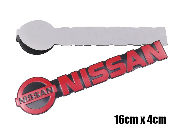 1pcs new aluminum 3D Car Fender side logo Car door Emblem Rear emblem car window sticker styling Accessories For Nissan