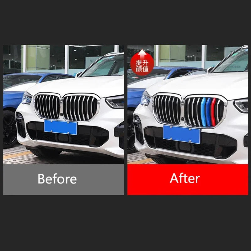 ABS Car Grille Trim Strip For BMW X1 X2 X3 X4 X5 X6 X7 E84 F48 F49 F39 E83 F25 G01 F26 G02 E70 F15 E53 G05 E71 E72 F16 G06 G07
