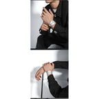 NAVIFORCE Men's Watch Classic Stainless Steel Strap 3ATM Waterproof Calendar Minimalist Dial Men's Chronograph Watch NF9272S