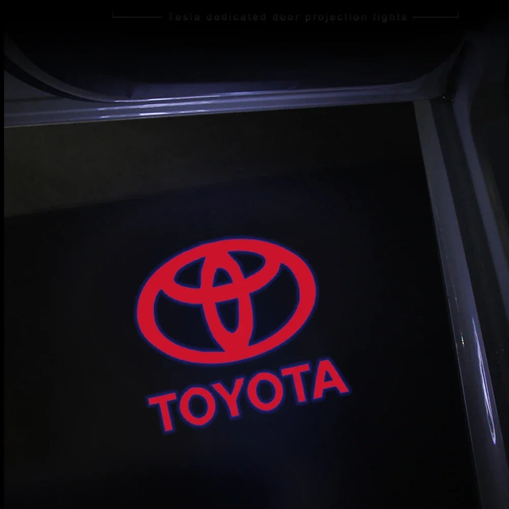 Night Light sticker For Toyota Led Car Door Welcome Lamp Laser Projector Logo Camry Corolla Prius RAV4 Land Cruiser Prado Tundra