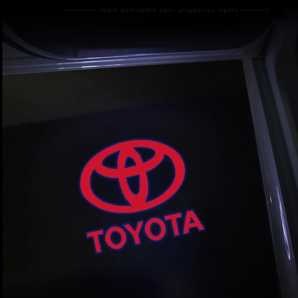 Night Light sticker For Toyota Led Car Door Welcome Lamp Laser Projector Logo Camry Corolla Prius RAV4 Land Cruiser Prado Tundra