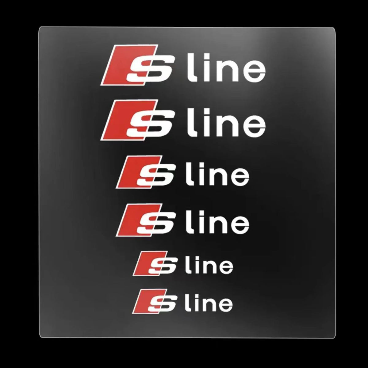6pcs Car Caliper Sticker for Audi Sport Sline S3 A3 B5 B6 B7 B8 B9 8P 8V 8L A5 A4 C6 C5 A1 A6 A7 A8 Auto Logo Tire Brake Decals