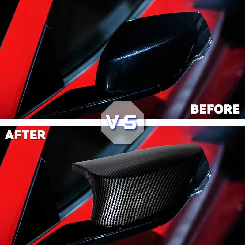For Chevrolet Corvette C8 Z51 Z06 2020-2023 Car Rearview Side Mirror Cover Wing Cap Sticker Exterior Door Rear View Case Trim