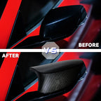 For Chevrolet Corvette C8 Z51 Z06 2020-2023 Car Rearview Side Mirror Cover Wing Cap Sticker Exterior Door Rear View Case Trim