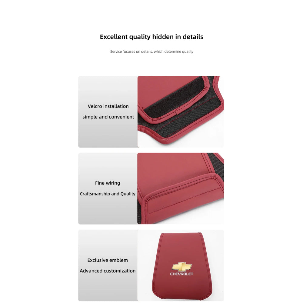 2Pcs Quality Leather Car Seat Headrest Covering Accessories For Chevrolet Corvette Montana TrailBlazer Silverado Traverse Camaro