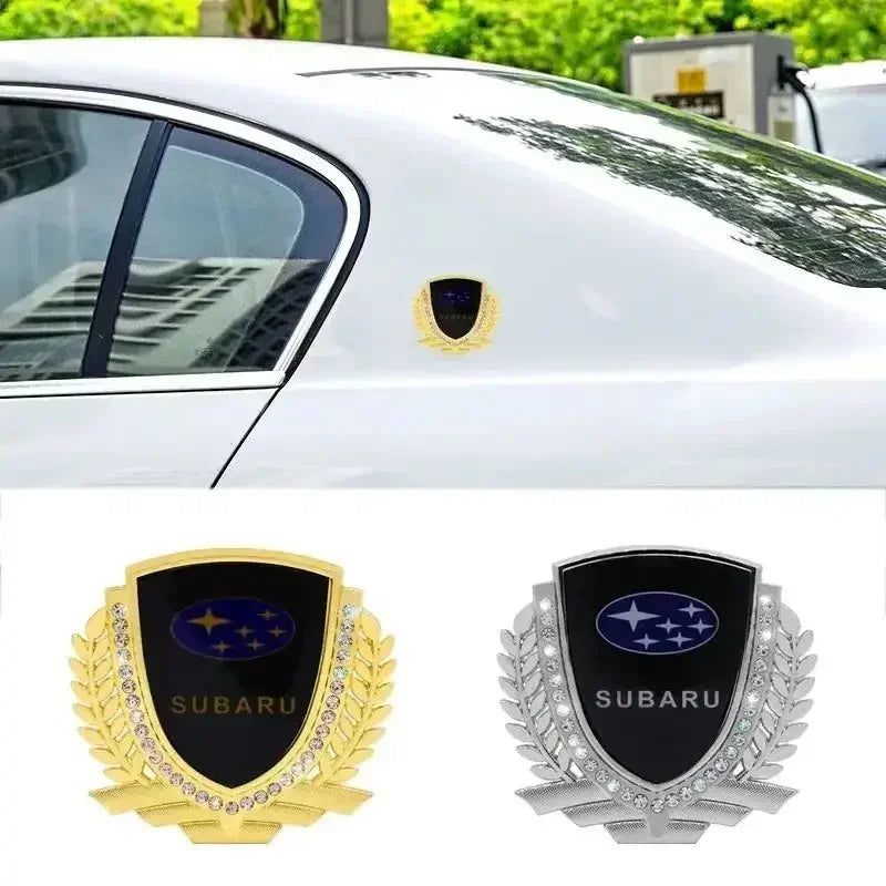 3D Car Window Side Emblem Rear Trunk Metal Badge Sticker Styling for Subaru Outback Impreza Forester Levorg XV STI Ascent Legacy