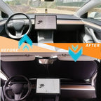 For Tesla Model 3 Y X S Car Front Windshield Sunscreen Window Sunscreen Visor Sun Shade Blocks UV Rays Protection Parasol Coche
