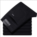 Wthinlee, Nuevos Jeans Casuales para Hombre, Corte Recto, Elásticos, Clásicos, Azules y Negros, Pantalones de Mezclilla para Trabajo, Ropa Masculina