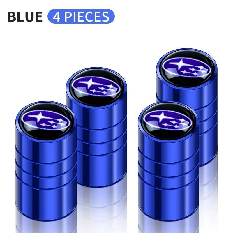 wheel tire Valve Cap Car+accessories Alloy For Subaru WRX STI Tribeca Crosstrek XV Forester BRZ Impreza Smart Outback stickers