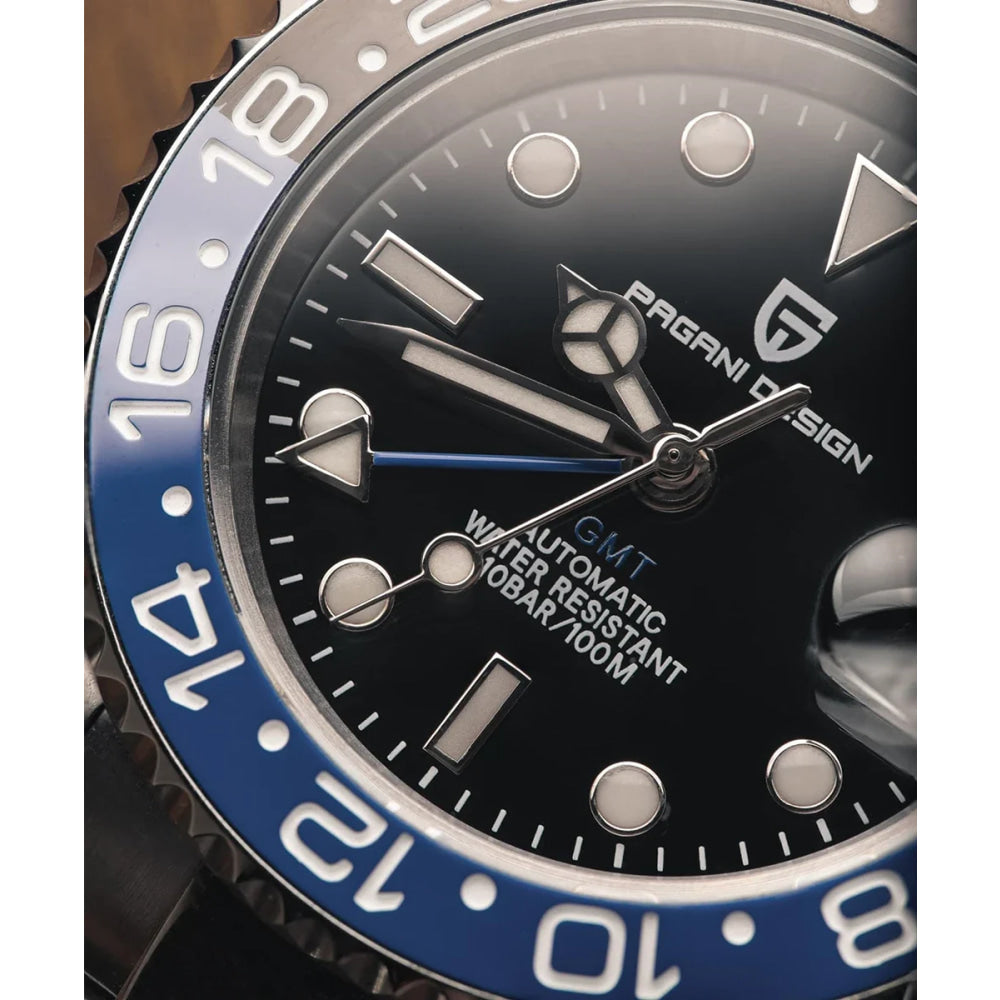 PAGANI DESIGN 2026 GMT Watches Men Luxury Sapphire Automatic Mechanical Watch 40MM Stainless Steel Waterproof Watches for men