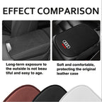 Suede Leather Armrest Mat Arm Rest Protection Cushion Auto Armrest Valve Cap For Audi Sline S3 A4 S4 TT Q1 C2 Q3 S7 B8 B9 8P 8V