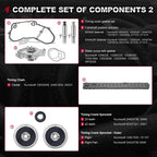 9-4201S 94201S 9-4201SX Timing Chain Kit with Water Pump 94201SX 9-4202S 94202S For Chevy GMC Pontiac Buick Equinox 2.2L 2.4L
