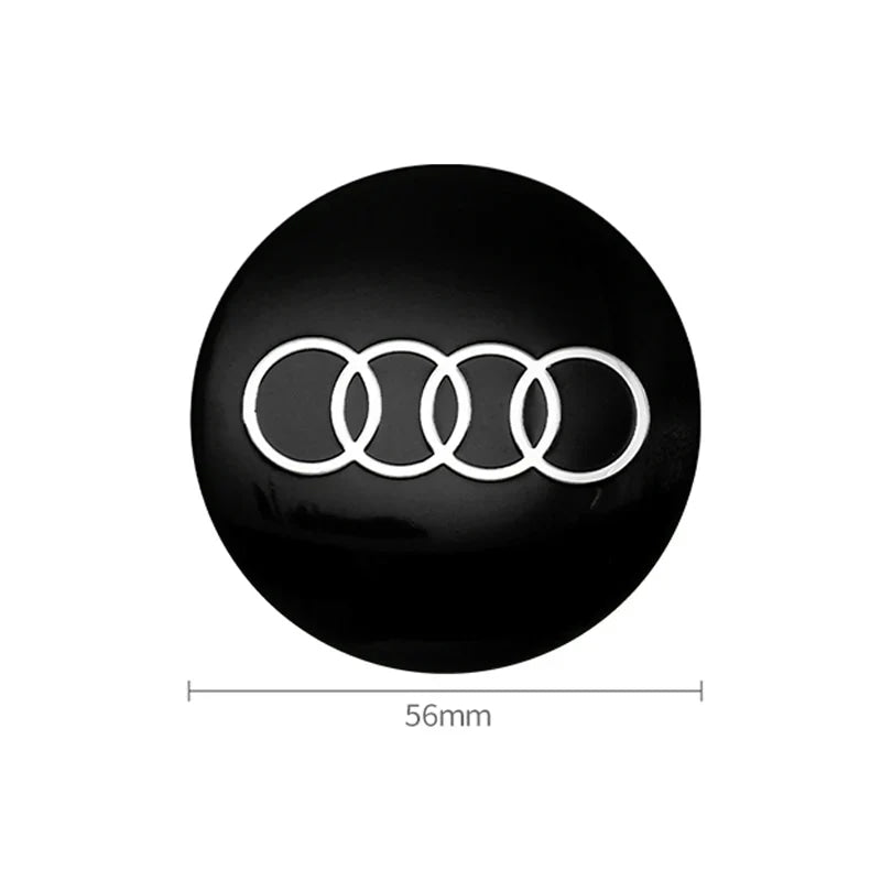 4Pc 56mm Car Wheel Center Hub Cap Rim Cover Emblem Stickers For Audi sline Rs A4 B7 B8 B9 A3 8P 8L 8V A5 A6 C6 C5 C7 A1 A7 A8 Q2